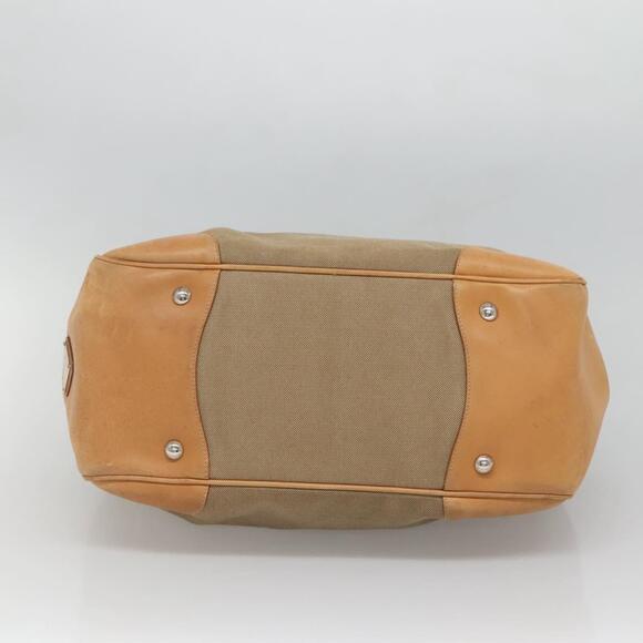 PRADA Tote Bag Canvas Beige Silver - Picture 9 of 9